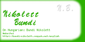 nikolett bundi business card